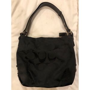 Coach black 24 CM signature duffle purse